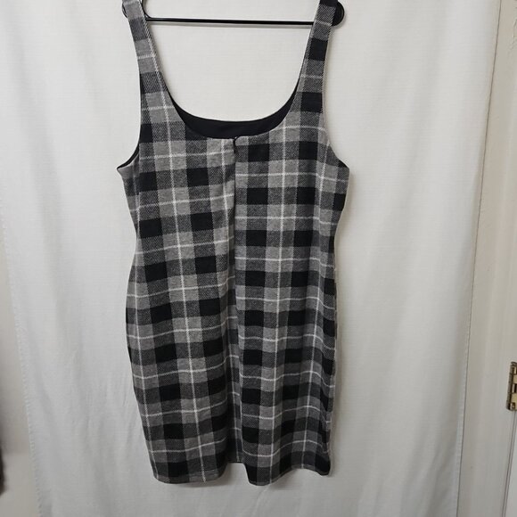 Y2k Forever 21 Sz 3X Plaid Knit Mini Dress Clueless Preppy Academia NWT - Picture 4 of 13
